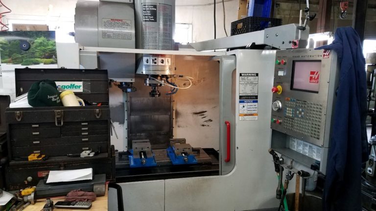 Industrial machinery with control panel