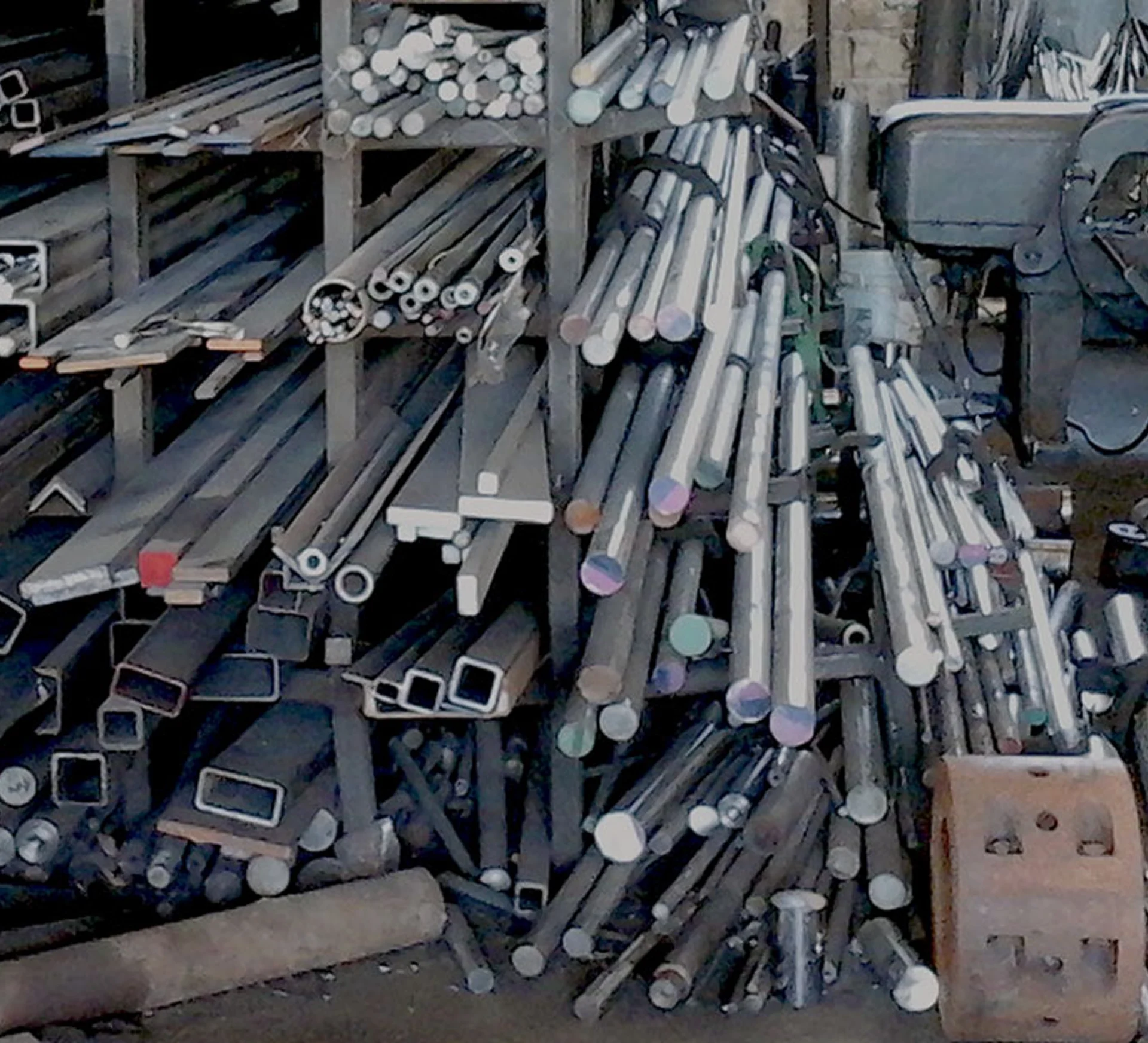 Industrial metal storage shelves